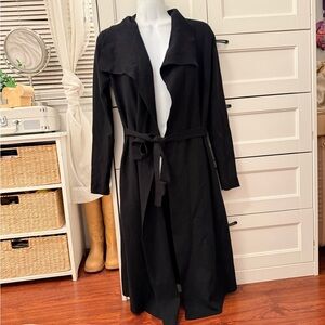 Black Trench Coat Tahari black long cardigan small